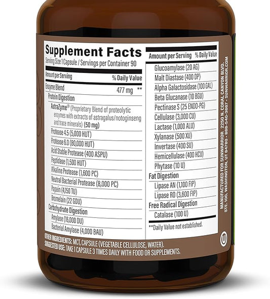 Sunwarrior Digestive Enzymes Probiotic