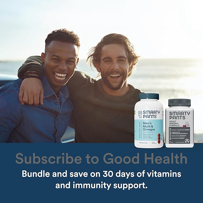 SmartyPants Multivitamin for Men & Mineral 3 Fish CoQ10 and 30 Day