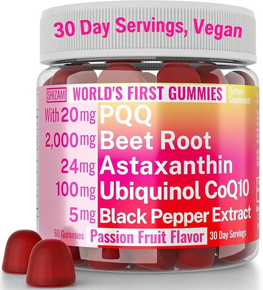 Ubiquinol CoQ10 PQQ Astaxanthin Beets Gummies, CQ-10 CO-Q10 CO-Q10 Q CO-10 CQ10 CQ10 C0Q10 C0Q10 Bioperine 20mg 40mg 40mg 100mg 100mg 200mg 200mg 400mg 400mg