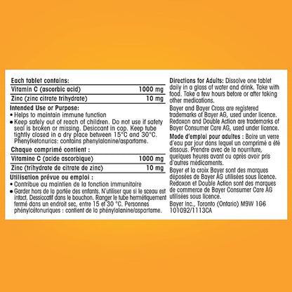 Redoxon Double Action Vitamin C 100mg 10mg, 4 4 x 15 Count