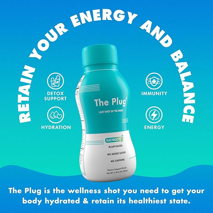The Plug Liver Cleanse Detox & Repair Drink Electrolytes Organic Herbal Liquid Detoxify Body Plants Supplement Support Weight Loss Natural Health Hydrate Sports Energy Immunity Shots Minerals Vitamins