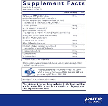 Pure Encapsulations DIM Detox | Supplement Support for Detoxification and Cellular Health* | 60 Capsules