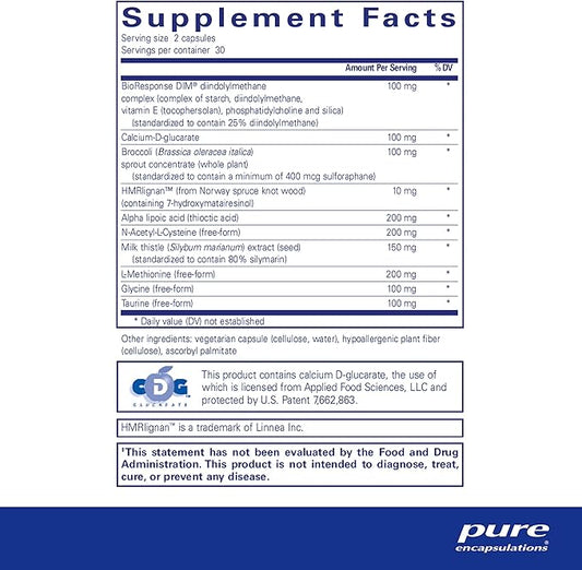 Pure Encapsulations DIM Detox | Supplement Support for Detoxification and Cellular Health* | 60 Capsules
