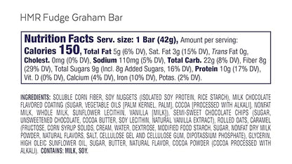 HMR Bar, Fudge Graham Protein Bar 10g of 24 Count