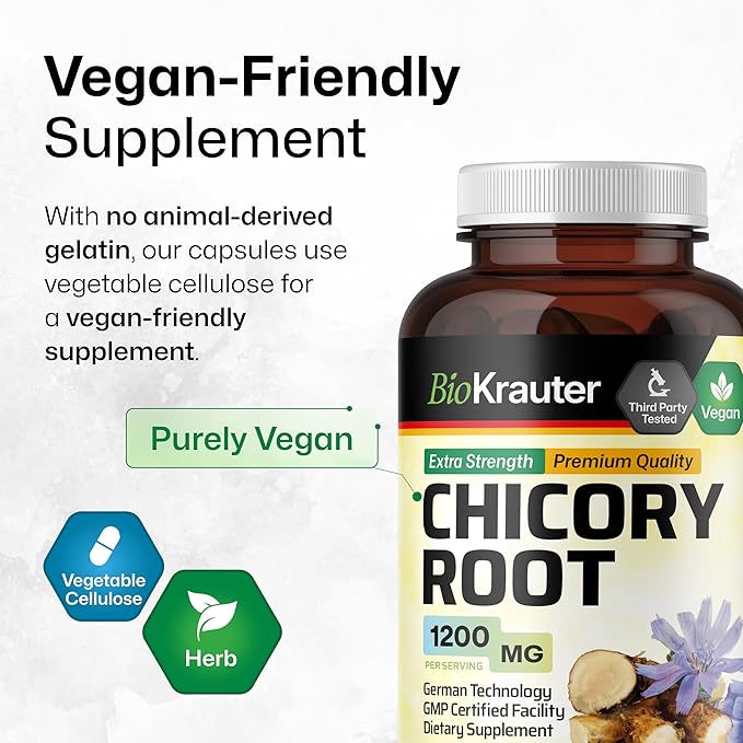 Chicory Fiber Supplement 1200 mg 250 Vegan