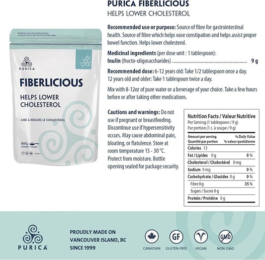 Purica Fiberlicious Chicory Root Fibre 800g 100% Pure