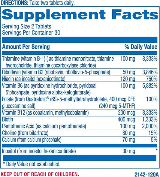 Time Release Super Vitamin B Complex 60 Tablets