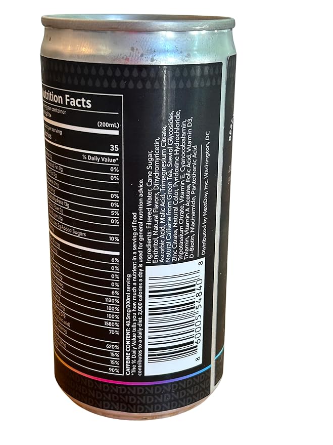 NextDay 6-Pack All-Natural Recovery Drink | Proprietary Formula with DHM, Multi-Vitamins, Zinc, Magnesium & a Little Caffeine| Be prepared for the NextDay | 6.8 fl oz/200 ml per can