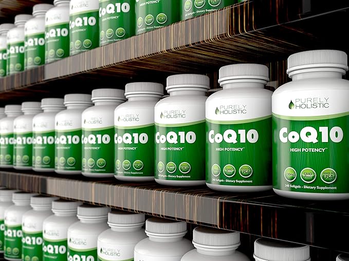 Purely Holistic CoQ10 100mg 240 SoftGels 8 Month Q10 Supplement 10 -