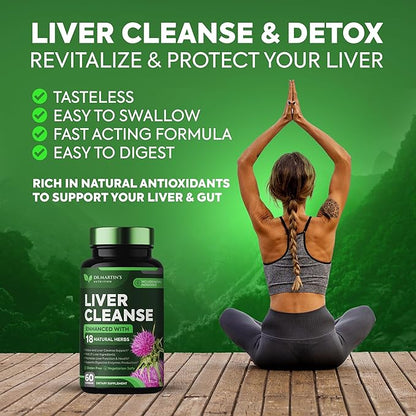 Liver Cleanse Detox & Repair Formula Supplement 21 Ingredients