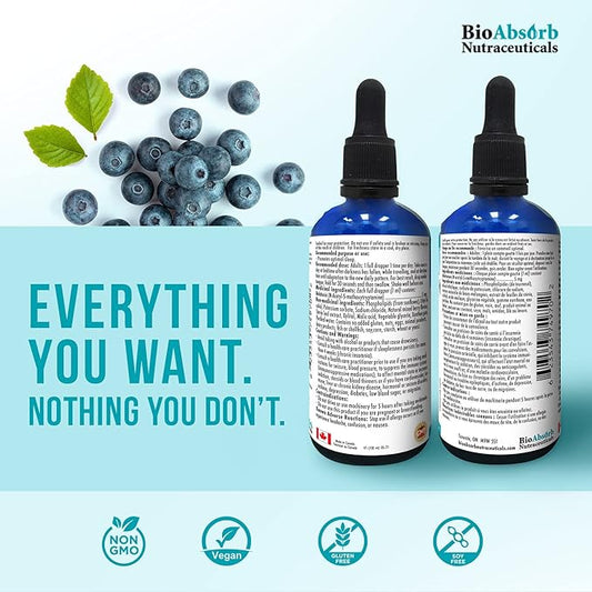 Bio Absorb Liposomal Liquid Melatonin 5mg 100-Day Supply. (3.38oz)