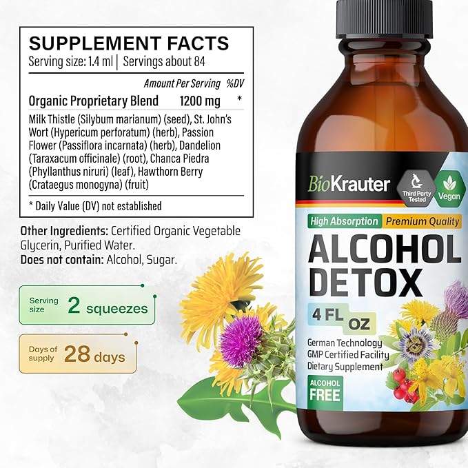 Alcohol Detox Tincture 4 Fl.Oz.
