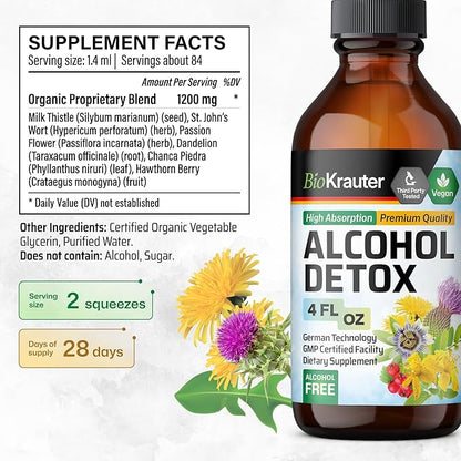 Alcohol Detox Tincture 4 Fl.Oz.