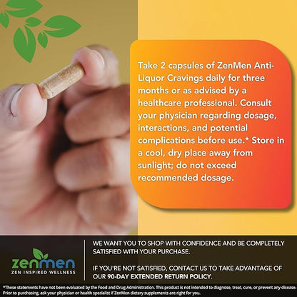 Cravings Management for Better Morning - Third Party Tested - with Kudzu,Milk Thistle,Jurubeba,Chanca Piedra,5HTP - 60 Vegan Capsules, Made in The USA