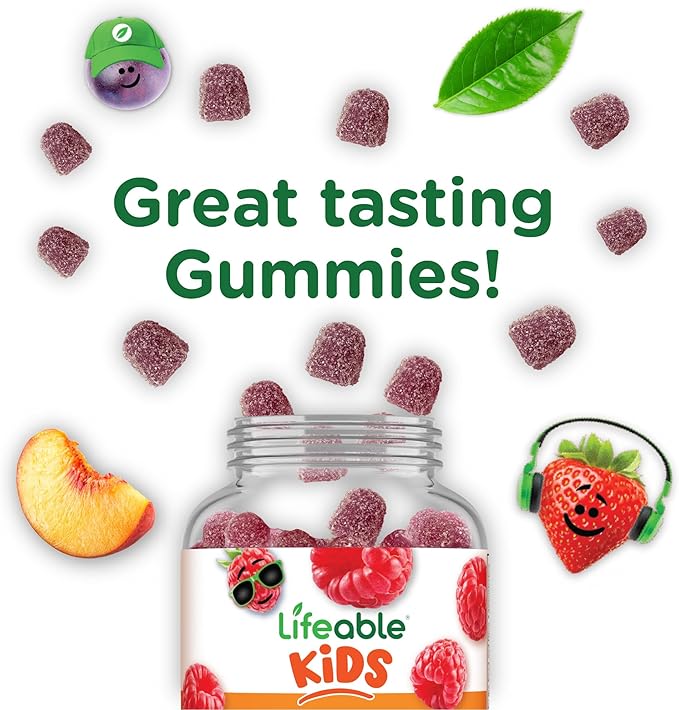 Lifeable Sugar Free Vitamin B Complex for Kids | B-Complex with Vitamin C | Great Tasting VIT B Complex Vitamins | Energy and Nerve Support | Kids B Vitamins Complex for Boys and Girls | 90 Gummies