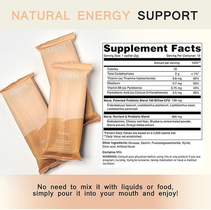 Mana Energy Synbiotics Supplements 10 Count
