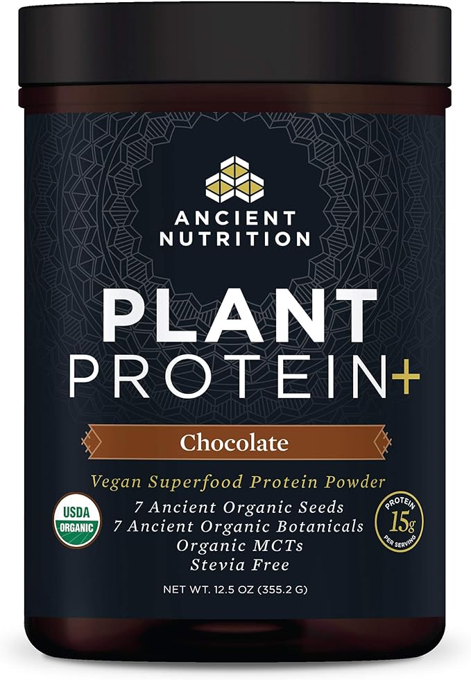 Ancient Nutrition Plant Based Protein Powder, 15g Protein 12 Serving