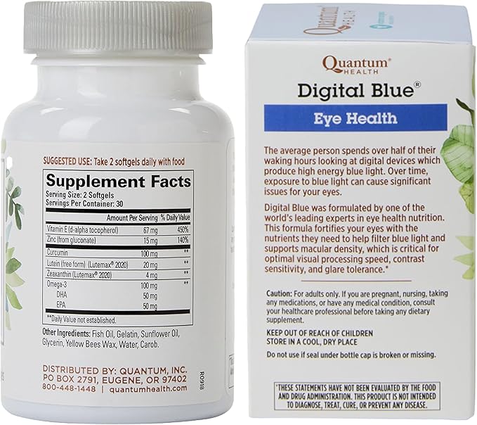 Quantum Health Digital Blue Eye Health, 60 Softgels