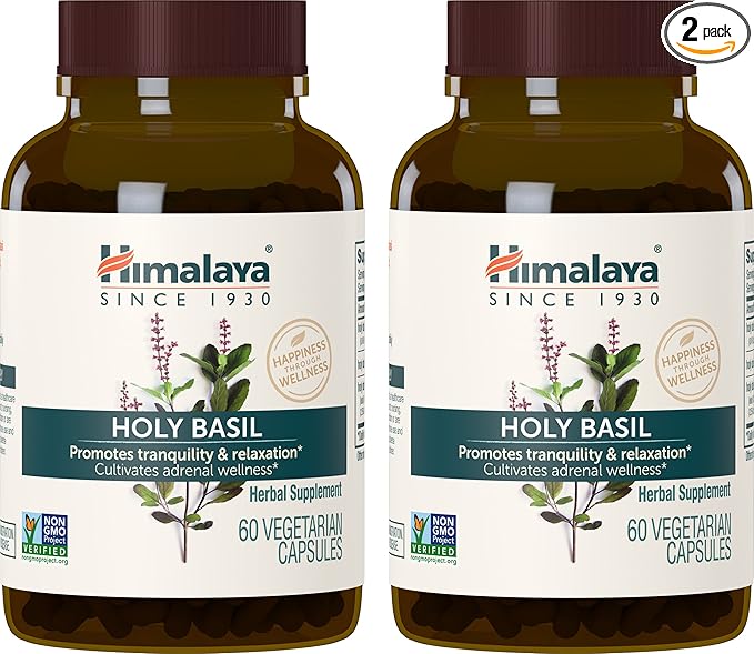 Himalaya Holy Basil Tulsi Herbal Supplement, 720 mg, 60 Capsules, 2 Pack