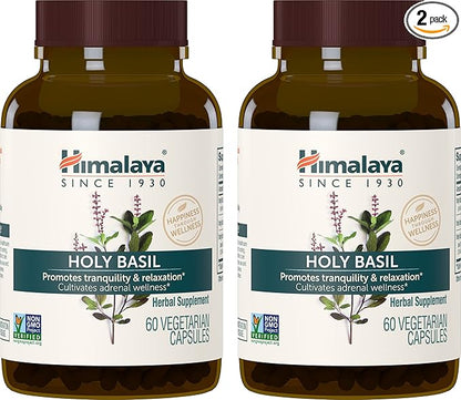 Himalaya Holy Basil Tulsi Herbal Supplement, 720 mg, 60 Capsules, 2 Pack
