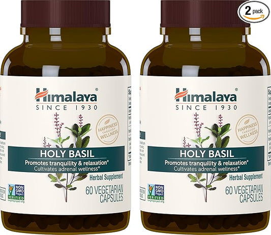 Himalaya Holy Basil Tulsi Herbal Supplement, 720 mg, 60 Capsules, 2 Pack