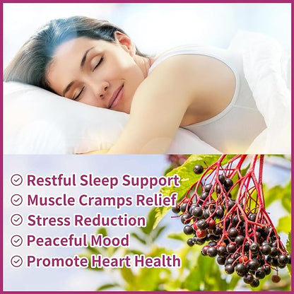 90 CT Magnesium Glycinate Gummies 1000mg B6, CoQ10 CoQ10 for 90 Elderberry