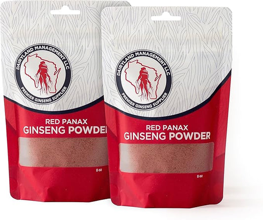 Red Panax Ginseng Powder with Natural (16 oz)- (2 Packs)
