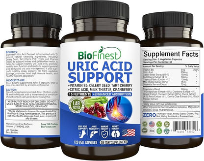 Uric Acid Support Supplement 15 Nutrients (120s)
