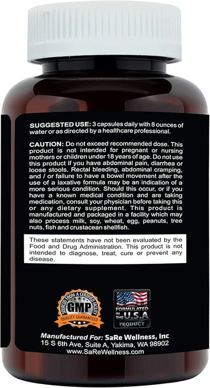 Clinical Daily Regular Cleanse Plus Natural Probiotic - Colon Cleanse & Gut Detox Supplement - Assists with Energy and Constipation Relief - Herbal Dietary Fiber Psyllium Husk Capsules - 180 Count