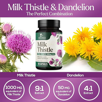 Nature's Milk Thistle 1000mg 60 Capsules