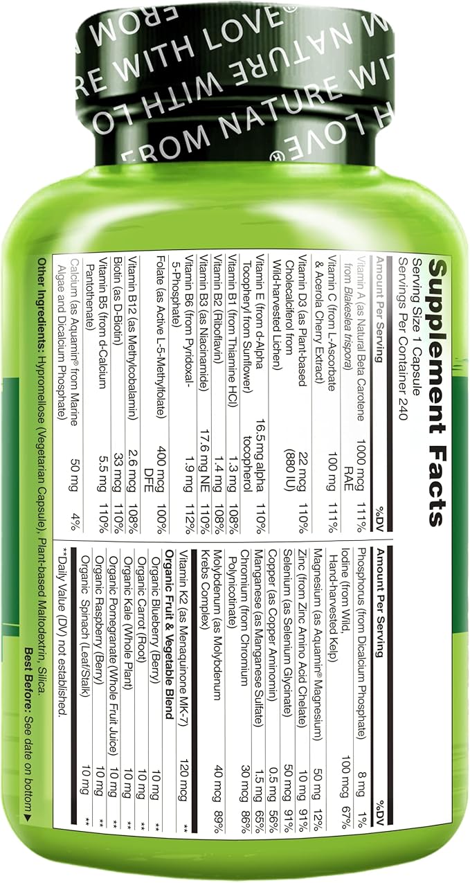 NATURELO Mens Multivitamins 240 Vegetarian