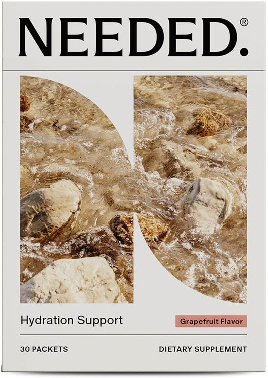 Needed. Hydration Support with Electrolytes & Trace Minerals – Electrolytes for Pregnancy & During Lactation - 30 Hydration Packets Lightly Sweetened with Real Fruit, Grapefruit