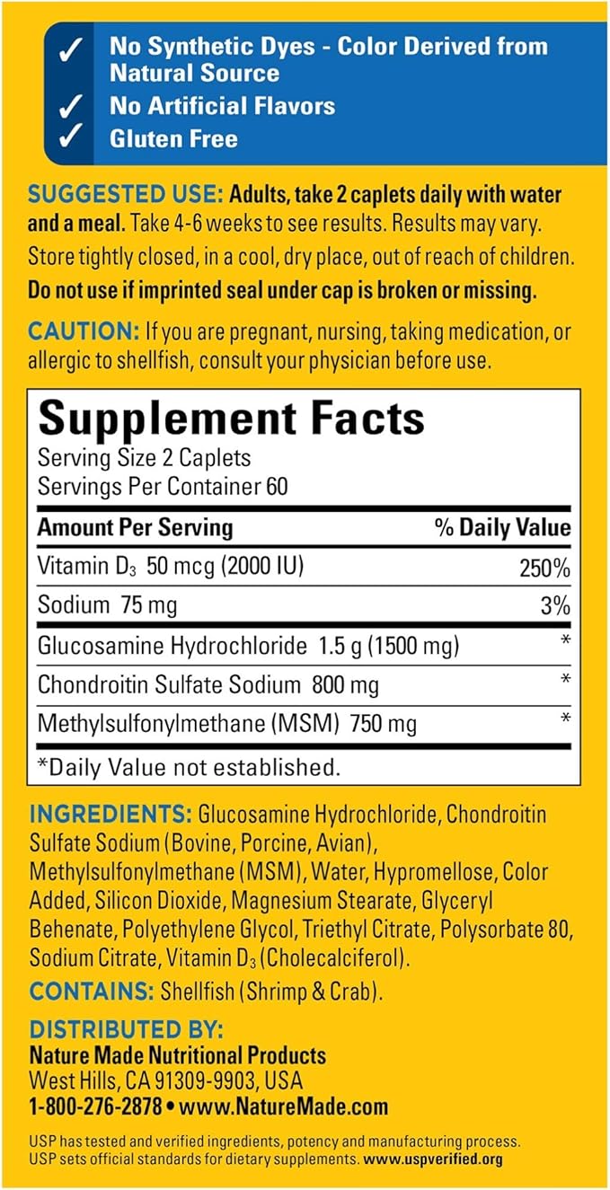 Nature Made TripleFlex Triple Strength Caplets D3, 120 120 Count