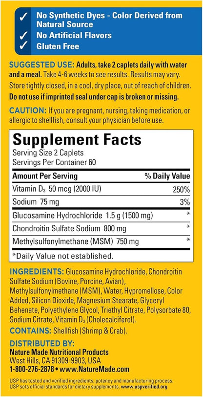 Nature Made TripleFlex Triple Strength Caplets D3, 120 120 Count