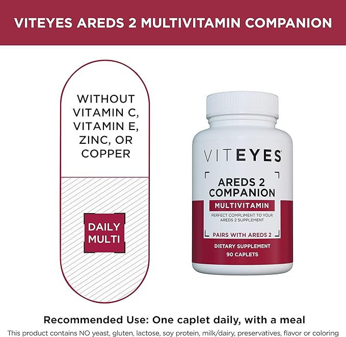 Viteyes AREDS 2 Capsules and Viteyes 2 Companion, 3 Month