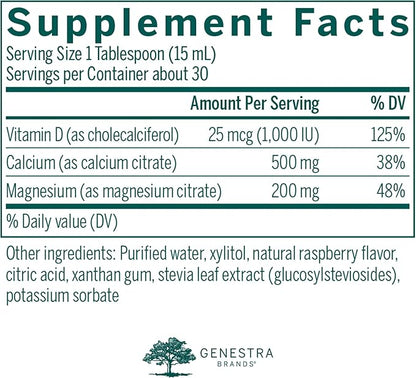 Genestra Brands Cal Mag Raspberry Liquid 15.2 fl.