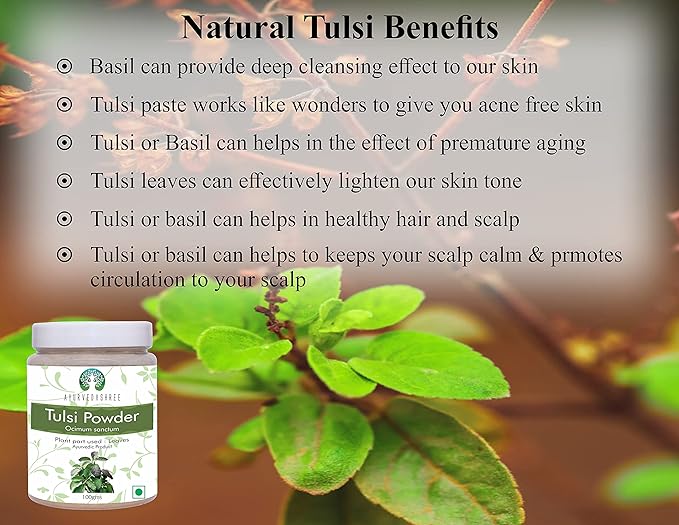 Tulsi Powder Holy Basil Powder 100 Gm