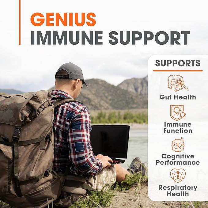 The Genius Brand - Genius Turkey Tail Supplement Capsules – Organic, Comprehensive Digestive and Gut Health Support – 120 Capsules