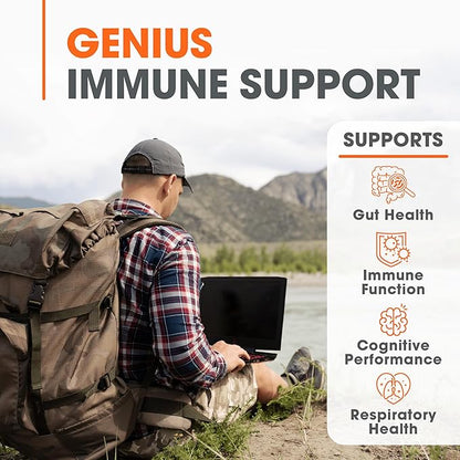 The Genius Brand - Genius Turkey Tail Supplement Capsules – Organic, Comprehensive Digestive and Gut Health Support – 120 Capsules
