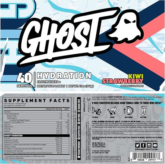 GHOST Hydration, Kiwi Strawberry, 40 Serv,