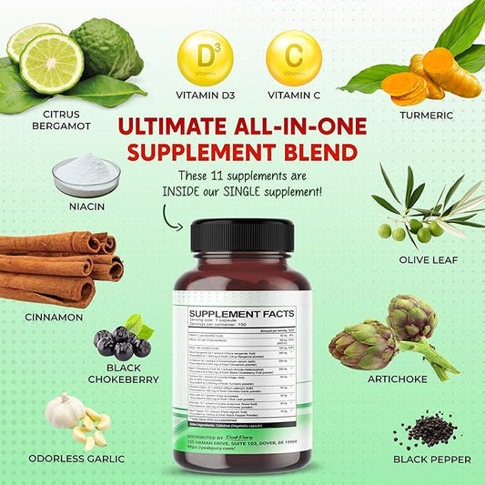 Citrus Bergamot 7500mg Cinnamon 6000mg Black 6000mg Turmeric 2500mg -