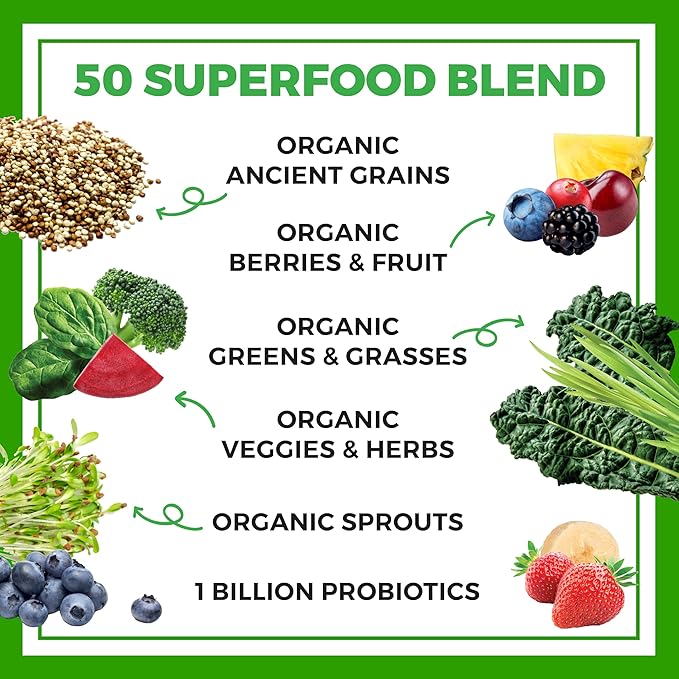 Orgain Organic Greens Powder + 50 1 Billion 0.62lb