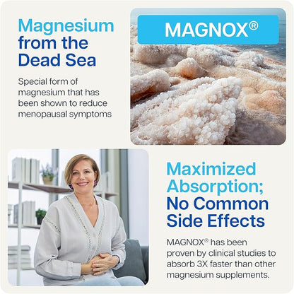 MAGNOX Lady Magnesium Supplement B6, B1, B1, B12, B12, D, 60 Capsules