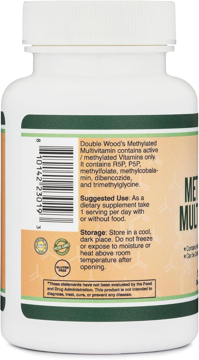 Methylated Multivitamin (Methylated and Activated Vitamins Only 120 Capsules