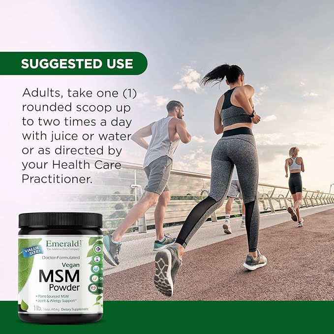EMERALD LABS MSM Powder 4,000 mg 16 Oz