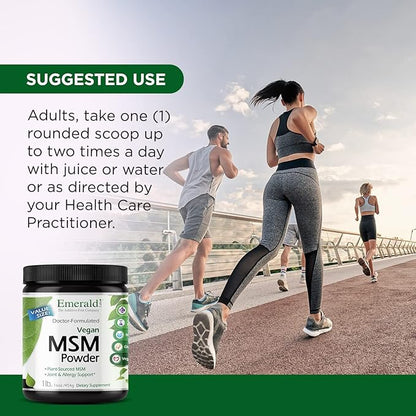 EMERALD LABS MSM Powder 4,000 mg 16 Oz