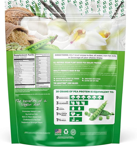 About Time Vegan Protein Supplement, Vanilla, 2 Pound