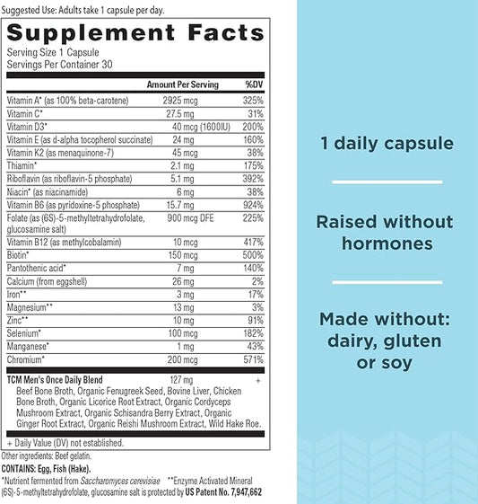 Ancient Nutrition Multivitamin for Men, Ancient 30 Ct, K2, Fenugreek