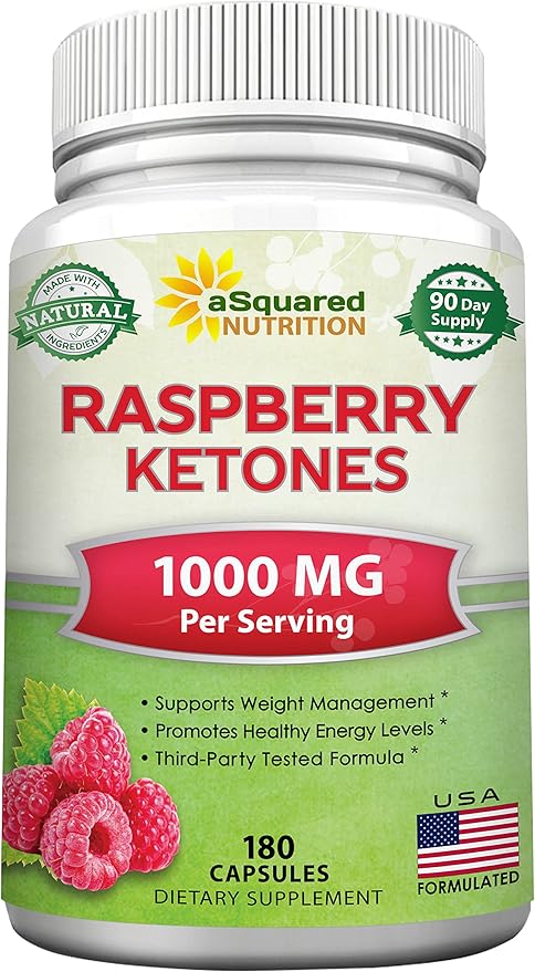 aSquared Nutrition Natural Raspberry Ketones 1000mg-180