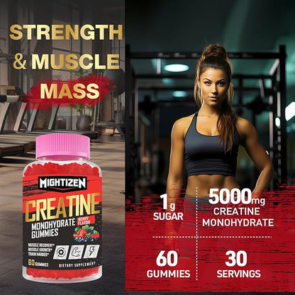 Creatine Monohydrate Gummies Complex 5000mg B12 for 5 Pack)
